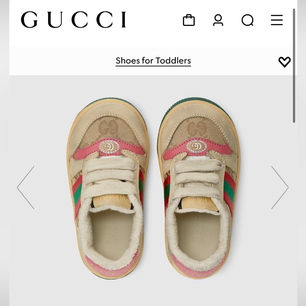 Gucci toddler screener sneaker
